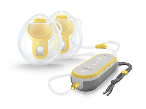 Nahaufnahme einer Medela Milchpumpe mit transparenten Auffangschalen
