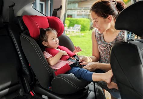 Schema der ISOFIX-Befestigung und der Gurtbefestigung bei einem Reboarder.