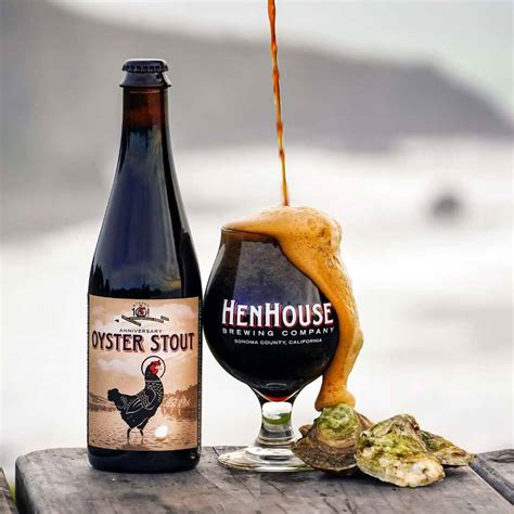 Darstellung der Zutaten für Oyster Stout: Austern, Gerste, Hopfen
