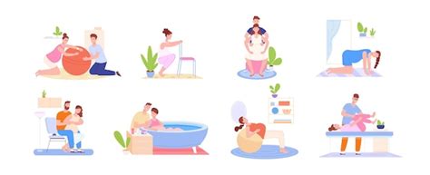 Illustration verschiedener Geburtspositionen