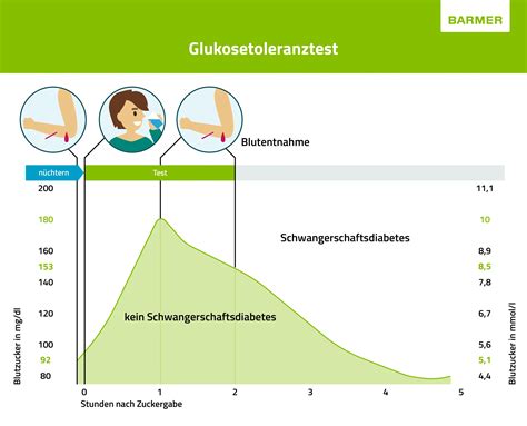 Schema des Glukosetoleranztests