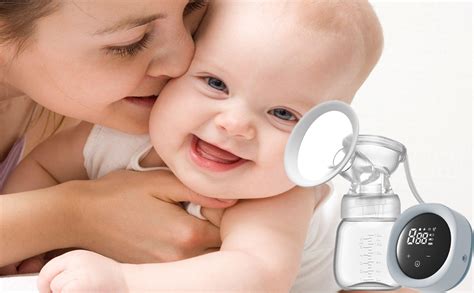 Illustration einer Milchpumpe, die neben einem Baby liegt