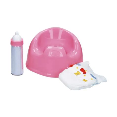 Transparentes blaues und pinkes Töpfchen für Puppen