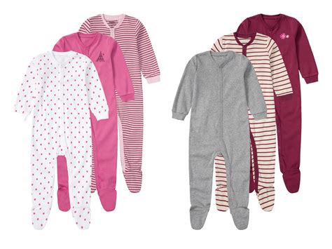 LUPILU® Baby Pyjamas Mädchen (2 Stück)