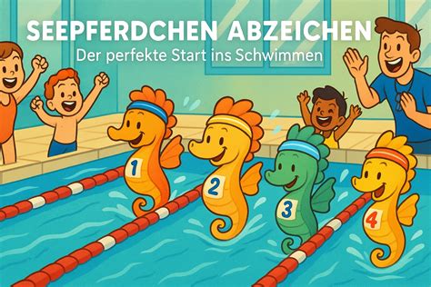 Kinder mit Schwimmabzeichen-Urkunden und stolzen Gesichtern.