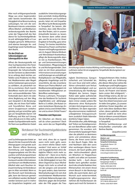 Aufnahme einer Beratungsstelle mit Schildern und Informationen für Schwangere
