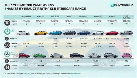 Übersicht der Top-10 Elektroautos nach Reichweite im WLTP-Zyklus