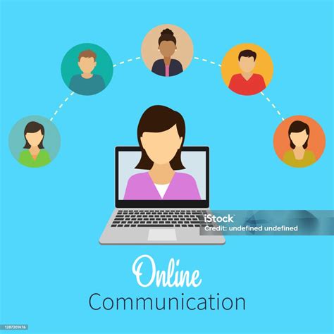 Illustration von Menschen, die sich online vernetzen und austauschen