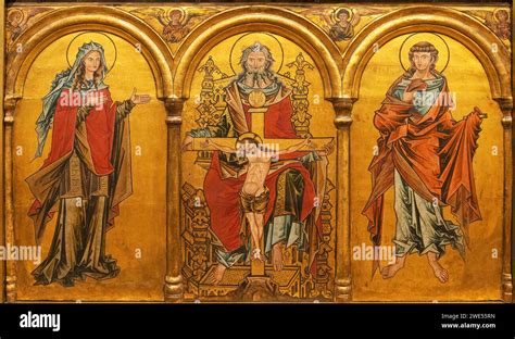Altarbild mit Darstellungen aus dem Alten Testament, die auf das Kommen des Messias hinweisen