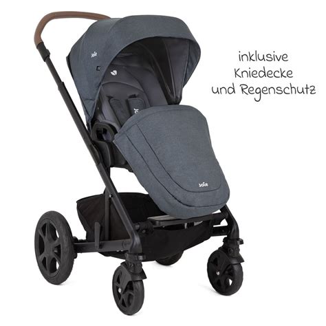 Illustration einer Auswahl an Joie Kinderwagen-Ersatzteilen, mit Fokus auf Räder