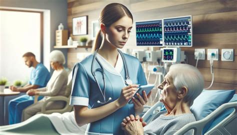 Mitarbeiter bei der Arbeit im Krankenhaus