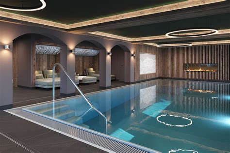 Foto des Wellnessbereichs der VillaVerde mit Saunen und Pool