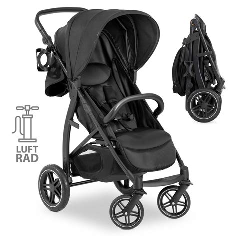 Schema der Hauck Sport Moonlight Capri Buggy mit hervorgehobenen Merkmalen wie verstellbarer Sitzeinheit, Rädern und Bremse
